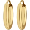 Paar Ohrringe Creolen rund schlicht Ohrschmuck aus 585 Gold Gelbgold 15x2,5mm