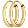 Paar Ohrringe Creolen rund schlicht Ohrschmuck aus 333 Gold Gelbgold 13x2mm