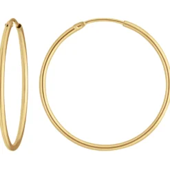 Paar Ohrringe Creolen rund schlicht Ohrschmuck aus 333 Gold Gelbgold 30x1,5mm
