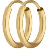 Paar Ohrringe Creolen rund schlicht Ohrschmuck aus 585 Gold Gelbgold 13x2mm