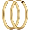 Paar Ohrringe Creolen rund schlicht Ohrschmuck aus 585 Gold Gelbgold 20x2mm
