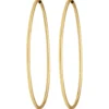 Paar Ohrringe Creolen rund schlicht groß aus 585 Gold Gelbgold 57,5x2mm