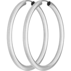 Paar Ohrringe Creolen rund schlicht Ohrschmuck aus 925 Silber 39x3mm