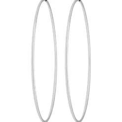 Paar Ohrringe Creolen rund sehr groß XXXL Ohrschmuck aus 925 Silber 99x2mm