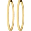 Paar Ohrringe Creolen vierkant Ohrschmuck aus 333 Gold Gelbgold 38x2,5mm