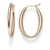 Paar Ohrringe Creolen 28x2mm aus 585 Gold Rotgold Ohrschmuck oval schlicht