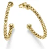 Paar Ohrringe Creolen 30x3mm Halbcreolen aus 585 Gold Gelbgold Ohrschmuck