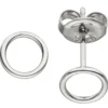 Paar Ohrstecker Kreise aus Edelstahl Ø6,9mm Ohrringe Ohrschmuck schlicht