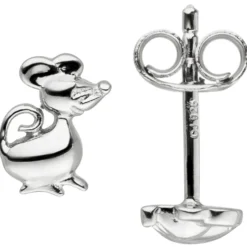 Paar Ohrstecker Maus Mäuse aus 925 Silber Ohrringe Ohrschmuck für Kinder