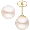 Paar Ohrstecker mit Süßwasser Perlen 8mm 333 Gold Gelbgold Ohrschmuck Damen
