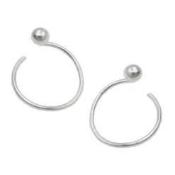 Paar Ohrstecker Ohrspirale 15mm mit Kugel 925 Silber Ohrschmuck Damen