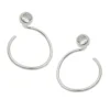 Paar Ohrstecker Ohrspirale 15mm mit Zirkonia 925 Silber Ohrschmuck Damen