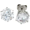 Paar Ohrstecker Stecker mit Zirkonia weiß 925 Silber Ohrschmuck Damen