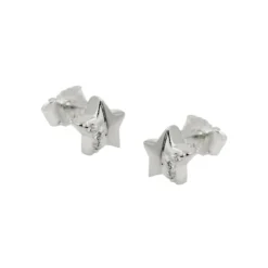 Paar Ohrstecker Stecker Ohrschmuck Sterne Sternchen mit 5 Spitzen, 925 Silber