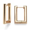 Paar rechteckige Creolen 17x27,5mm Ohrringe Ohrschmuck aus 585 Gold Rotgold