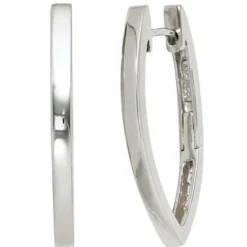 Paar Silbercreolen Creolen 2,7x28,6mm Creole aus 925 Silber oval spitzoval Damen