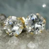 Paar Solitär Ohrstecker mit Zirkonia 9Kt 375 Gelbgold Goldohrstecker Ohrschmuck