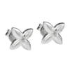 Paar Stecker Ohrstecker kleine Blüte mit Zirkonia, 925 Silber, Damen