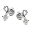 Paar Stecker Ohrstecker Zirkonia weiß, gefasst, 925 Silber, Damen