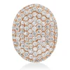 Pavé Anhänger aus 750 Rotgold 111 Brillanten 4,03ct TW-VSI 26,4x20,4mm