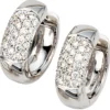 Pavé Creole Creolen 5,6x14,5mm mit 108 Diamanten 0.6Ct 585 Weißgold