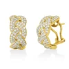 Pavé Creolen aus 750 Gold Gelbgold 164 Brillanten 1,35ct TW-VSI 20,3x9mm