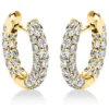 Pavé Creolen aus 750 Gold Gelbgold 84 Brillanten 1,46ct TW-VSI 14,8x2,9mm