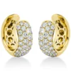 Pavé Creolen aus 750 Gold Gelbgold 60 Brillanten 0,84ct TW-SI 12,7x4,8mm