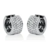 Pavé Creolen aus 750 Gold Weißgold 112 Brillanten 2,22ct TW-VSI