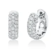 Pavé Creolen aus 750 Gold Weißgold 54 Brillanten 0,8ct TW-SI 12,5x4,2mm