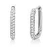 Pavé Creolen aus 750 Gold Weißgold 122 Brillanten 0,87ct TW-SI 17x2,4mm