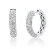 Pavé Creolen aus 750 Gold Weißgold 56 Diamanten 2,08ct TW-SI 20,5x4,6mm