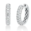 Pavé Creolen aus 750 Gold Weißgold 56 Diamanten 2,06ct TW-SI 19,5x4,5mm