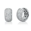 Pavé Creolen aus 750 Weißgold 146 Brillanten 2,67ct TW-VSI/SI 17,2x8,9mm