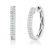 Pavé Creolen aus 750 Weißgold 68 Brillanten 0,61ct TW-SI 19,6x2,9mm