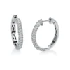Pavé Creolen aus 750 Weißgold 104 Brillanten 0,94ct TW-SI 19,9x2,8mm