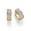 Pavé Ohrringe Creolen 10,5x3,5mm 585 Gold Gelbgold 54 Diamanten 0.27ct TW-SI