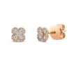 Pavé Ohrstecker aus 750 Gold Rotgold 58 Brillanten 0,19ct TW-SI 6,3x6,3mm