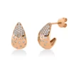 Pavé Ohrstecker aus 750 Gold Rotgold 72 Brillanten 0,36ct F-VSI 14,4x8,2mm