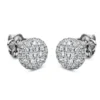 Pavé Ohrstecker aus 750 Weißgold 74 Brillanten 0,9ct TW-VSI 9,4x9,4mm