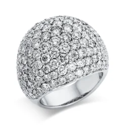 Pavé Ring aus 750 Gold Weißgold 151 Brillanten 8,14ct TW-VSI B:21,3mm