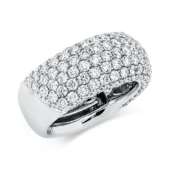 Pavé Ring aus 750 Gold Weißgold 119 Brillanten 2,97ct TW-SI S:9,7mm