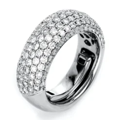 Pavé Ring aus 750 Gold Weißgold 133 Brillanten 2,02ct TW-SI B:7,9mm