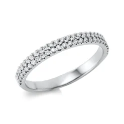 Pavé Ring aus 750 Gold Weißgold 52 Brillanten 0,25ct TW-SI B:2,5mm
