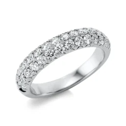 Pavé Ring aus 750 Gold Weißgold 26 Brillanten 1ct TW-SI B:4,3mm