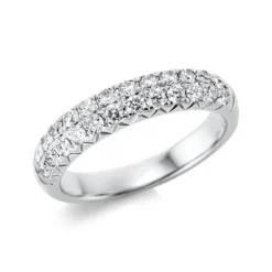 Pavé Ring aus 750 Gold Weißgold 24 Brillanten 0,75ct TW-SI B:4,3mm