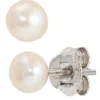 Perlenohrstecker Stecker Ohrstecker, Süßwasser Perlen 5mm, 925 Silber