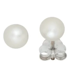 Perlenohrstecker Stecker Ohrstecker, Süßwasser Perlen 5mm, 925 Silber