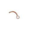 Piercing Nasenpiercing aus rotvergoldetem Edelstahl, weißer Kristall, Damen