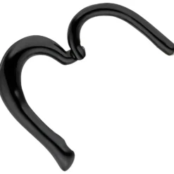 Piercing Segmentring, Herz, klappbar, Edelstahl schwarz lackiert Körperschmuck